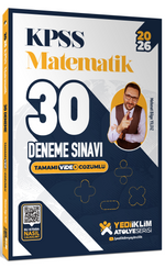 2026 KPSS Atölye Serisi Matematik 30 Deneme Sınavı Tamamı Video Çözümlü