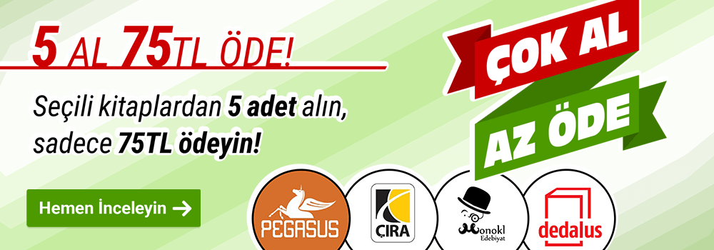 Seçili kitaplardan 5 adet alın, sadece 75TL ödeyin!