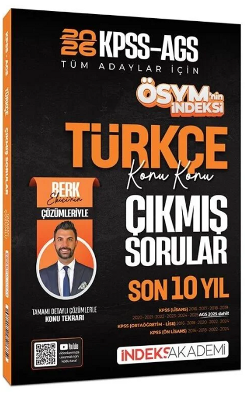 2026 KPSS MEB-AGS Türkçe ÖSYM nin İndeksi Çıkmış Sorular Son 10 Yıl Konu Konu Çözümlü
