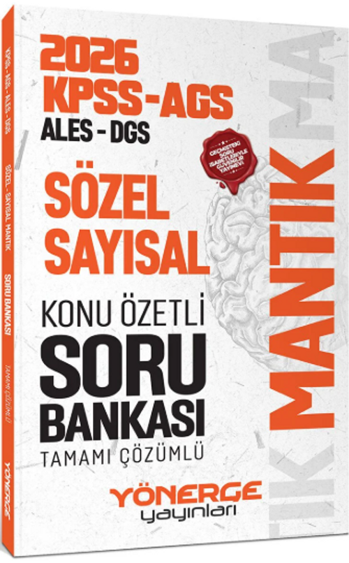 2026 KPSS MEB-AGS ALES DGS Sözel Sayısal Mantık Konu Özetli Soru Bankası Çözümlü