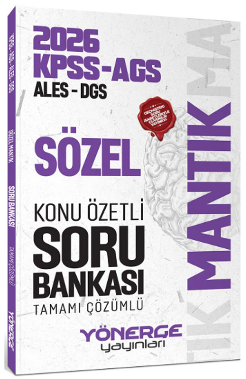 2026 KPSS MEB-AGS ALES DGS Sözel Mantık Konu Özetli Soru Bankası Tamamı Çözümlü