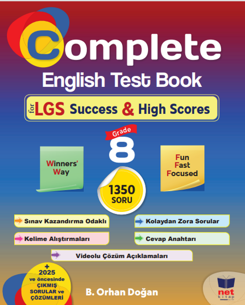 Complete English Test Book for LGS Success & High Scores