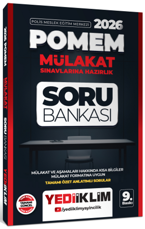 2026 POMEM Mülakat Sınavlarına Hazırlık Tamamı Özet Anlatımlı Soru Bankası