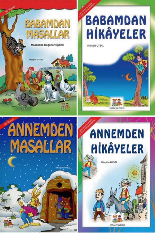 Hikayeler ve Masallarla Değerler Eğitim Seti (4 Kitap)