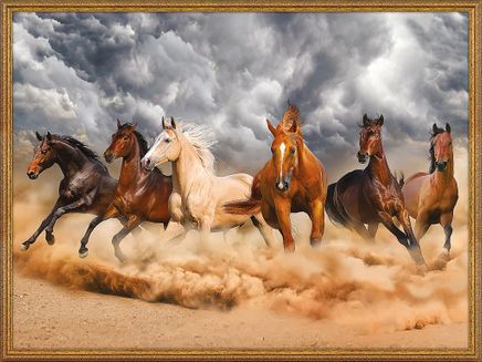 Hayvanlar Serisi - Çöl Atları Ahşap 1000 Parça (HV87-M)