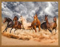 Hayvanlar Serisi - Çöl Atları Ahşap 3000 Parça (HV97-MMM)