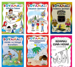 Çocuklar İçin Boyamalı Dini Bilgiler Seti (6 Kitap)