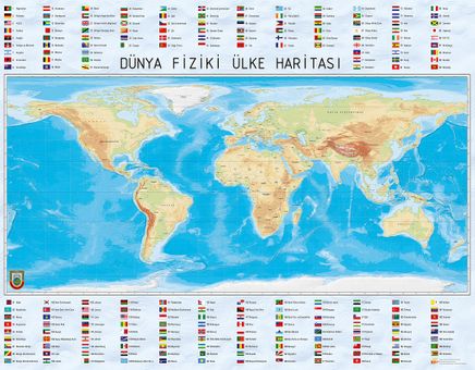 Harita Serisi - Dünya Fiziki Ülke Haritası 3000 Parça (HR75-MMM)