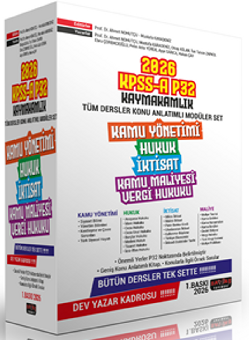 2026 Kpss A P32 Kaymakamlik Tum Dersler Konu Anlatimli Moduler Set