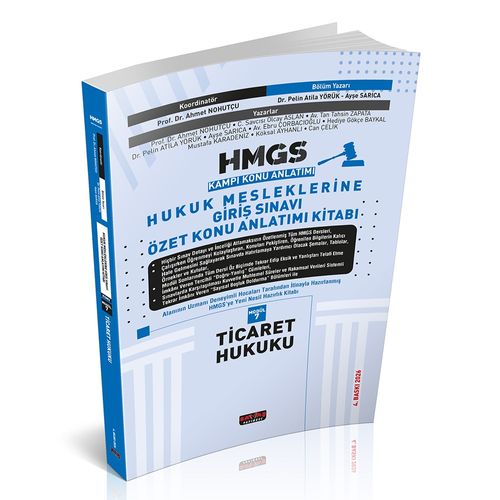 HMGS Özet Konu Anlatımı Ticaret Hukuku