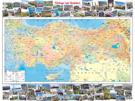 Harita Serisi - Türkiye'in Renkleri - Türkiye Fiziki İller Haritası 1000 Parça (HR08-M)