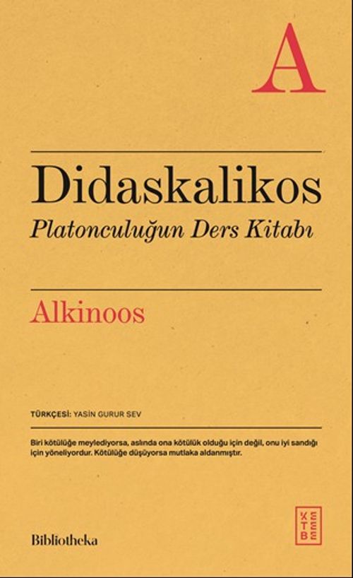 Didaskalikos & Platonculuğun Ders Kitabı