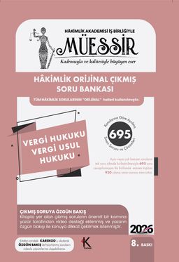 2026 Müessir Vergi Hukuku - Vergi Usul Hukuku -TVS Çıkmış Soru Bankası