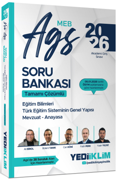 2026 MEB AGS Eğitim Bilimleri Türk Eğitim Sisteminin Genel Yapısı Mevzuat Anayasa Tamamı Çözümlü Soru Bankası