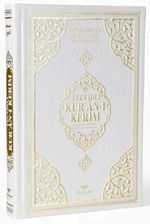 Orta Boy Bilgisayar Hattı Arapça Tepe Varaklı Termo Deri Tecvidli Kuran-ı Kerim - Beyaz