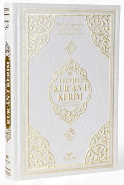 Orta Boy Bilgisayar Hattı Arapça Tepe Varaklı Termo Deri Tecvidli Kuran-ı Kerim - Beyaz