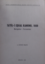 Ta'til-i Eşgal Kanunu, 1909 Belgeler Yorumlar / 40-B-22