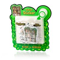 Kitap ve Bitkiler Holografik Sticker Seti