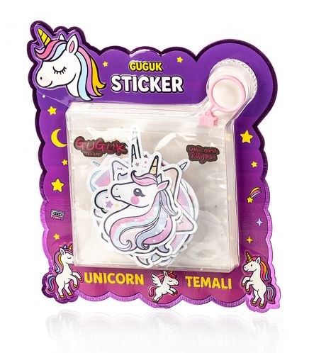 Unicorn Temalı Holografik Sticker Seti