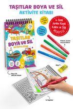 Taşıtlar / Boya ve Sil Aktivite Kitabı / 3 Yaş+