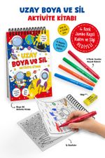 Uzay / Boya ve Sil Aktivite Kitabı / 3 Yaş+