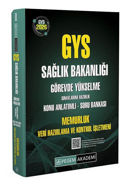 2026 GYS Sağlık Bakanlığı Görevde Yükselme Sınavlarına Hazırlık Konu Anlatımlı Soru Bankası Memurluk Veri Hazırlama ve Kontrol İşletmeni