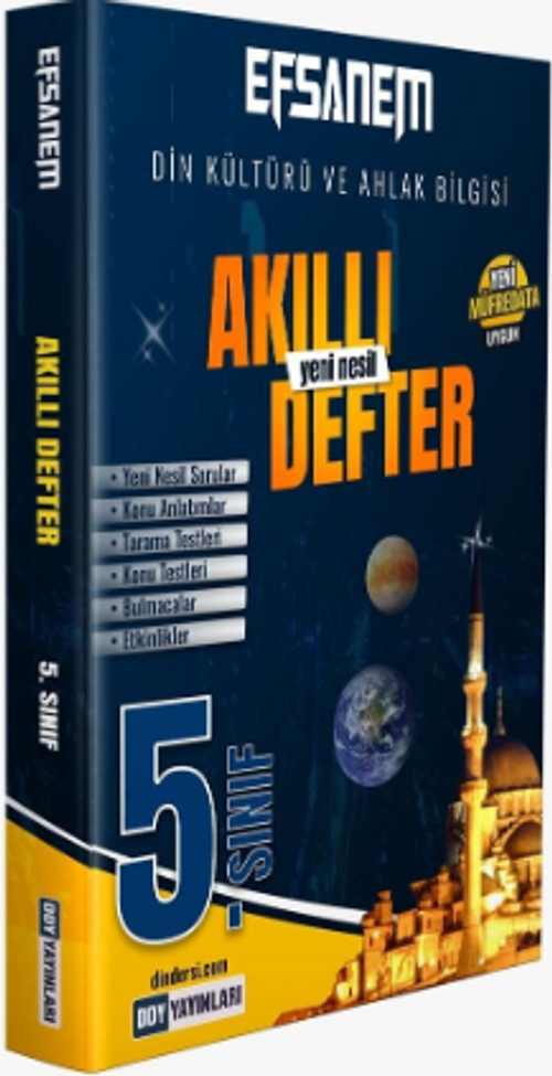 5. Sınıf Din Kültürü ve Ahlak Bilgisi Efsane Akıllı Defter