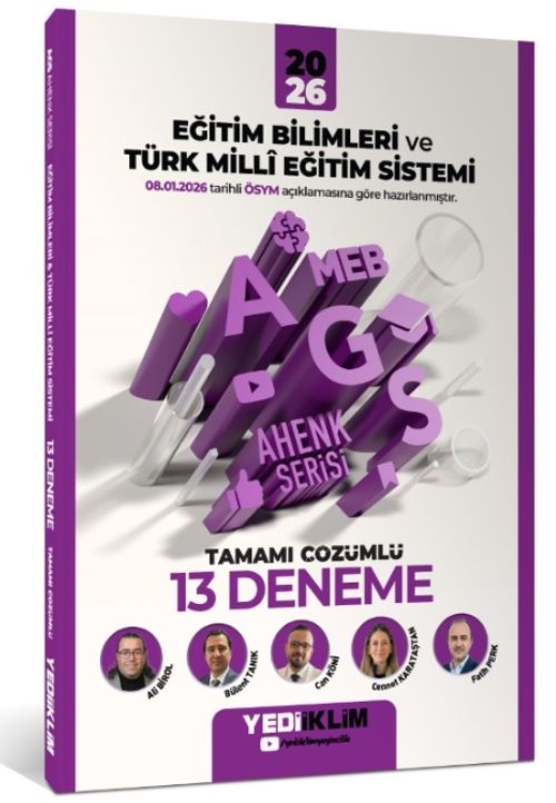 2026 MEB-AGS Ahenk Eğitim Bilimleri ve Türk Milli Eğitim Sistemi Tamamı Çözümlü 13 Deneme