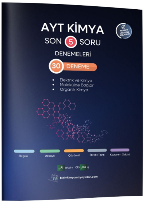 AYT Kimya Son 5 Soru Denemeleri 30 Deneme