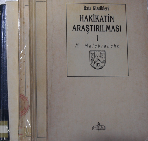 Hakikatin Araştırılması (6 Cilt, 5 Kitap) 11-Z-268 (M. Malebranche