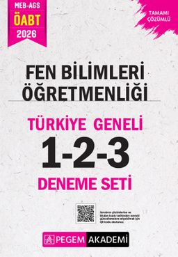 2026 MEB AGS ÖABT Fen Bilimleri Öğretmenliği Tamamı Çözümlü Türkiye Geneli 1-2-3 (3'lü Deneme Seti)