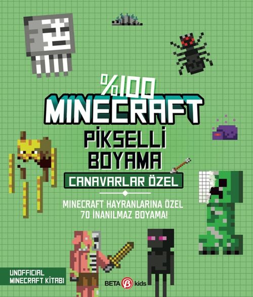 %100 Mınecraft Pikselli Boyama Canavarlar Özel