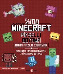 %100 Mınecraft Pikselli Boyama Daha Fazla Canavar