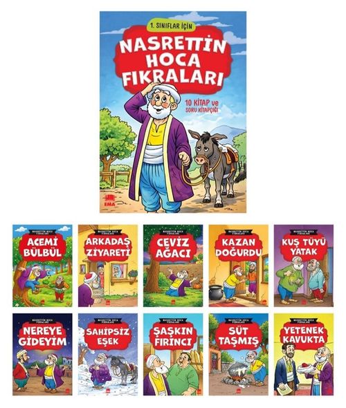 Nasrettin Hoca'dan Fıkralar Seti (10 Kitap Takım) (1. ve 2. Sınıflar İçin)