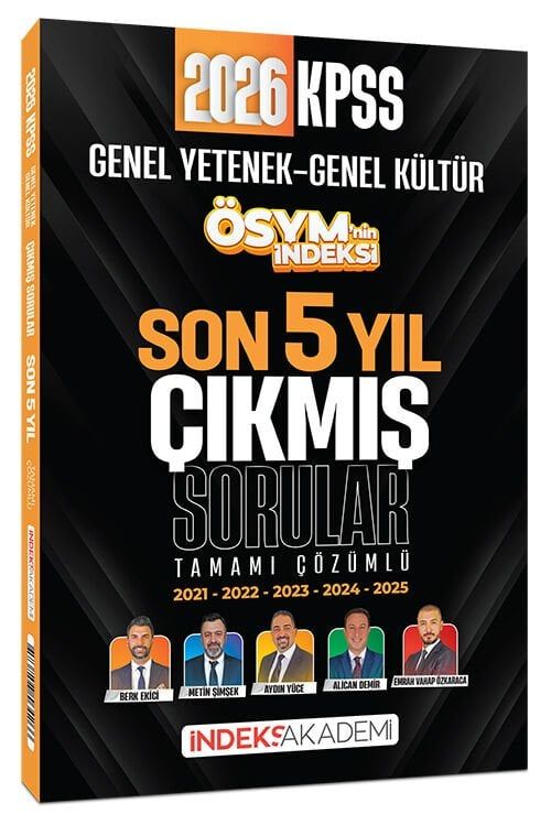 2026 KPSS Genel Yetenek Genel Kültür ÖSYM'in İndeksi Çıkmış Sorular Son 5 Yıl Çözümlü