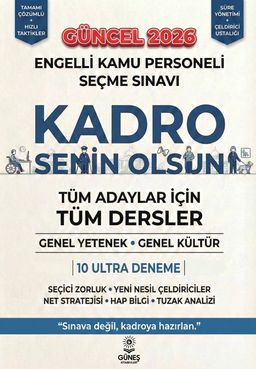Engelli Kamu Personeli Seçme Sınavı, Güncel 2026, Deneme & Tüm Adaylar İçin Tüm Dersler, Genel Yetenek Genel Kültür