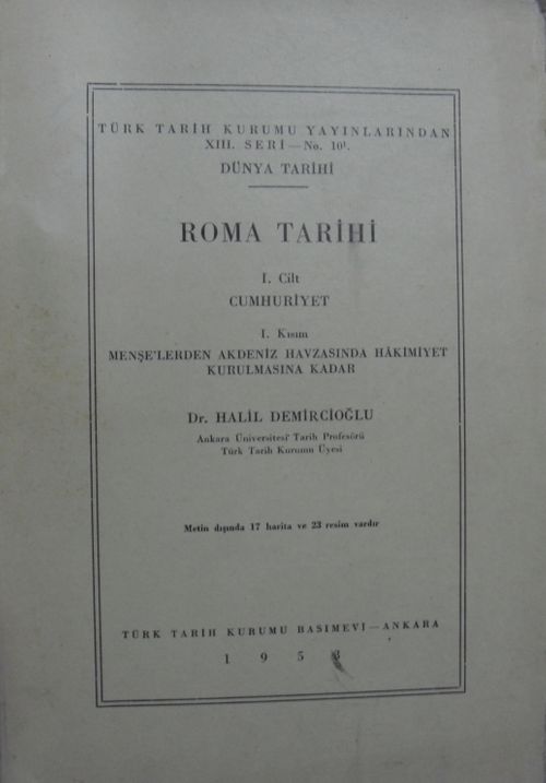 Roma Tarihi Cilt 1 & Cumhuriyet / 13-Z-265