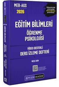 2026 MEB AGS Eğitim Bilimleri Öğrenme Psikolojisi Video Destekli Ders İzleme Defteri