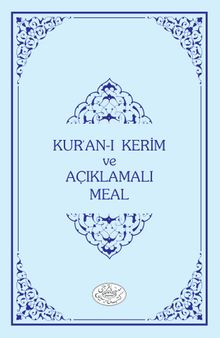 Kısa Açıklamalı Kur'an-ı Kerim Meali Metinsiz (Büyük Boy)