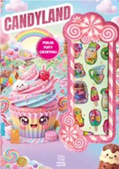 Candyland & Puffy Parlak Çıkartmalı Boyama Kitabı