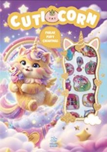 Cutıcorn & Puffy Parlak Çıkartmalı Boyama Kitabı