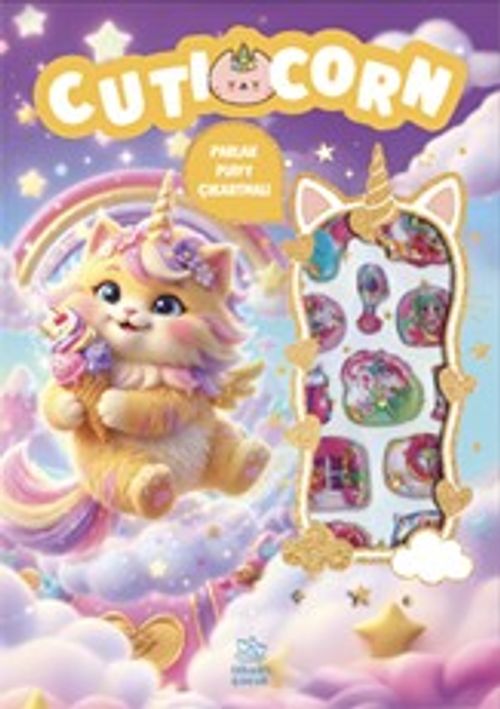 Cutıcorn & Puffy Parlak Çıkartmalı Boyama Kitabı