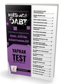 MEB-AGS ÖABT Özel Eğitim Öğretmenliği Yaprak Test