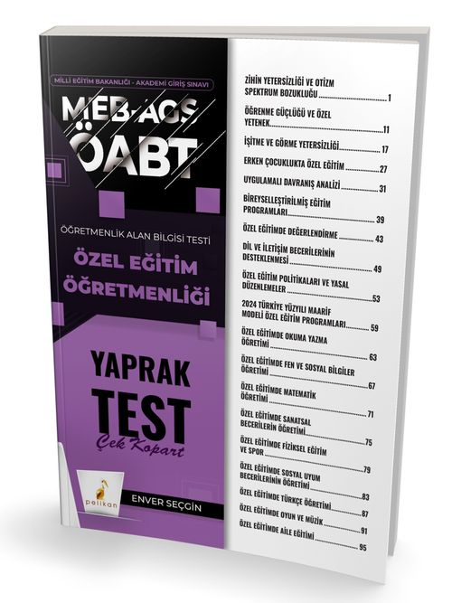 MEB-AGS ÖABT Özel Eğitim Öğretmenliği Yaprak Test