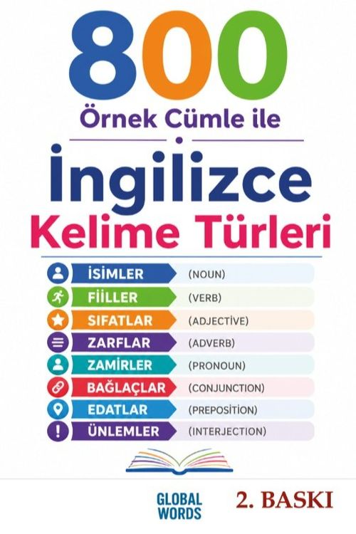 800 Örnek Cümle ile İngilizce Kelime Türleri