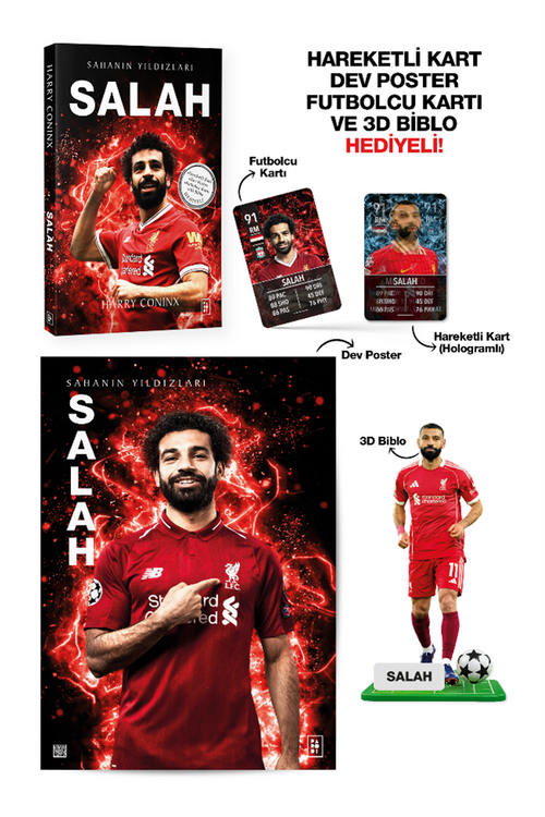 Salah - Sahanın Yıldızları - 3D Biblo, Hareketli Kart, Dev Poster ve Futbolcu Kartı Hediyeli!
