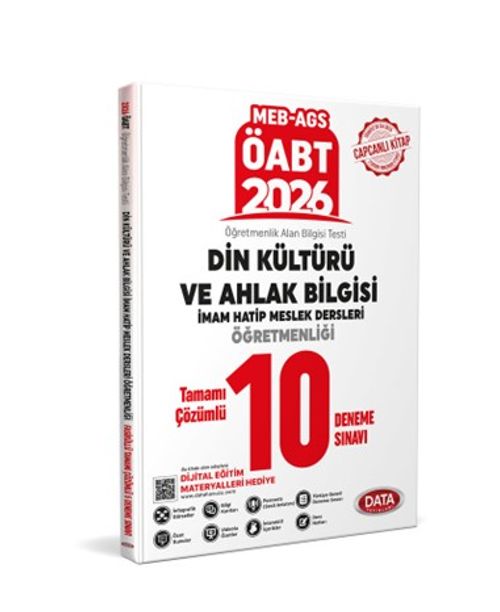 ÖABT MEB-AGS Din Kültürü ve Ahlak Bilgisi İmam Hatip Meslek Dersleri Öğretmenliği Tamamı Çözümlü 10 Deneme Sınavı