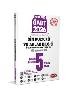 ÖABT MEB-AGS Din Kültürü ve Ahlak Bilgisi İmam Hatip Meslek Dersleri Öğretmenliği Tamamı Çözümlü 5 Deneme Sınavı