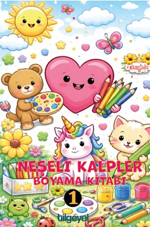 Neşeli Kalpler Boyama Kitabı-1