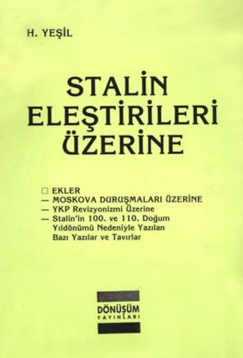 Stalin Eleştirileri Üzerine